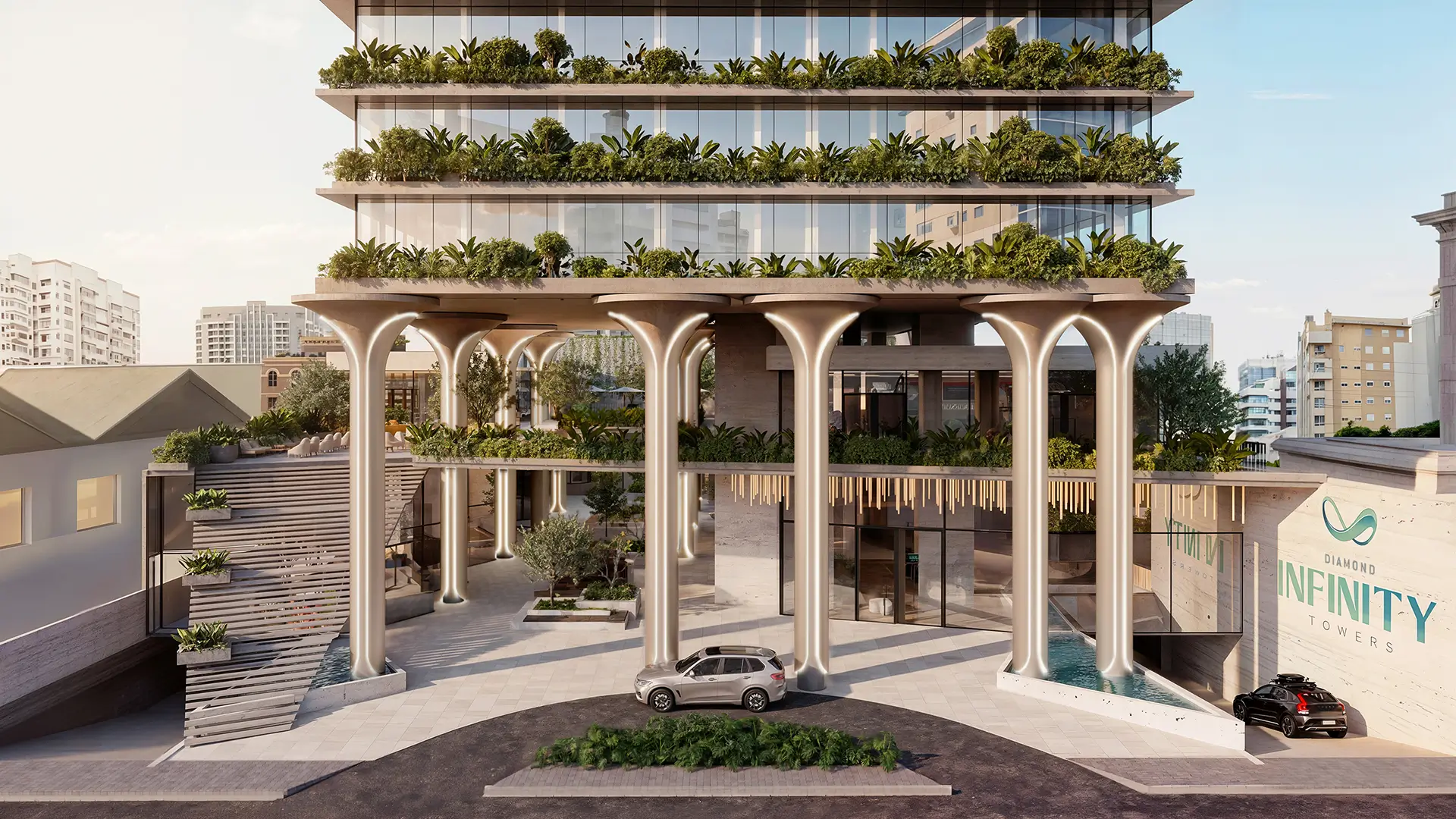 Diamond Infinity Towers, complexo de uso misto com torres residencial e comercial no bairro Americano, em Lajeado (RS).