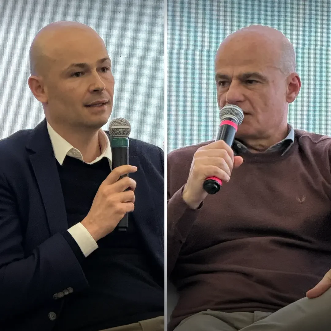 Marcelo Guedes e Rodrigo Moraes Martins durante painel sobre ciclo imobiliário, funding e expansão geográfica no CBIC Sul 2026